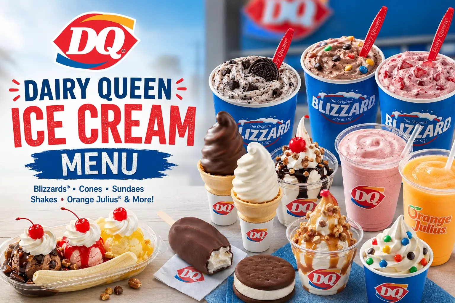 Dairy Queen Ice Cream Menu