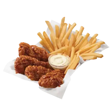 Sauced & Tossed Honey BBQ Chicken Strip Basket